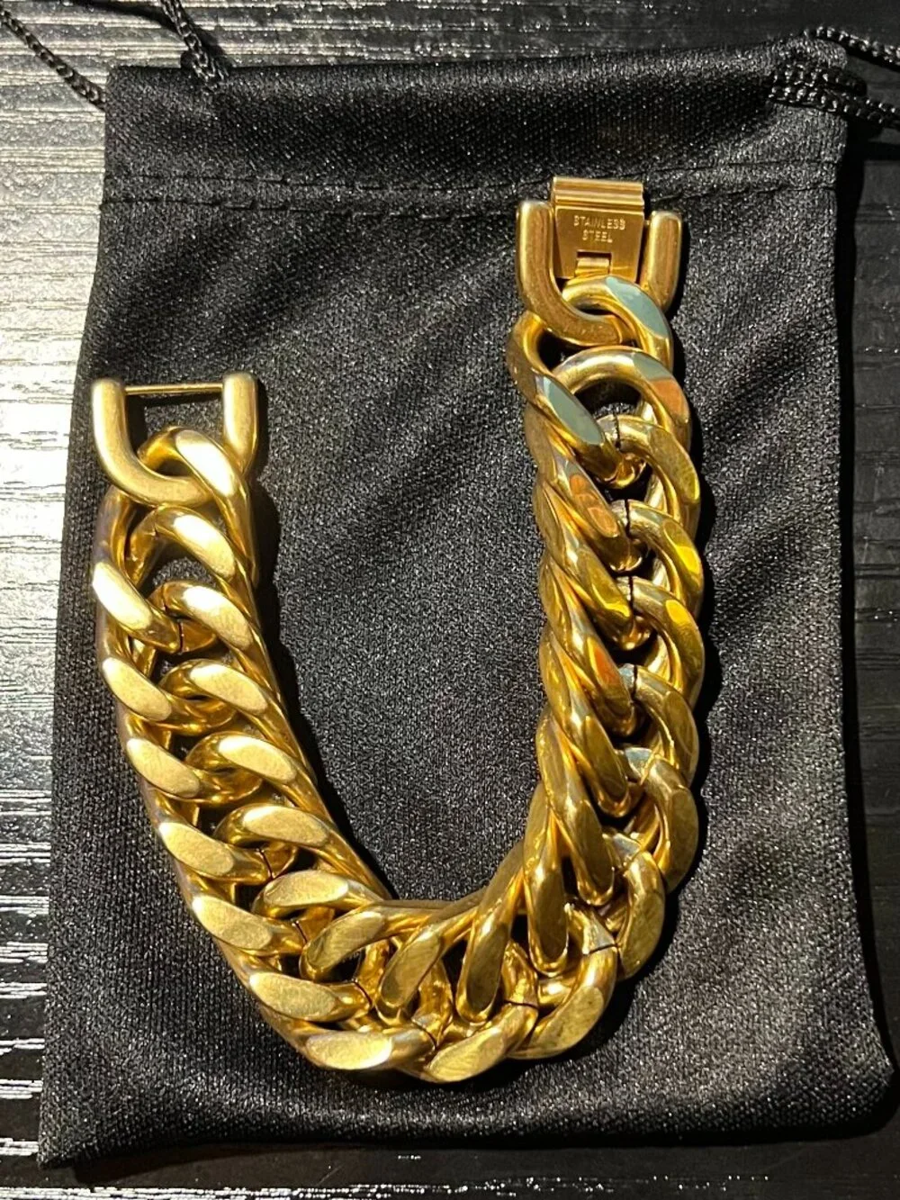 18K Gold Cuban Link Bracelet 7.5